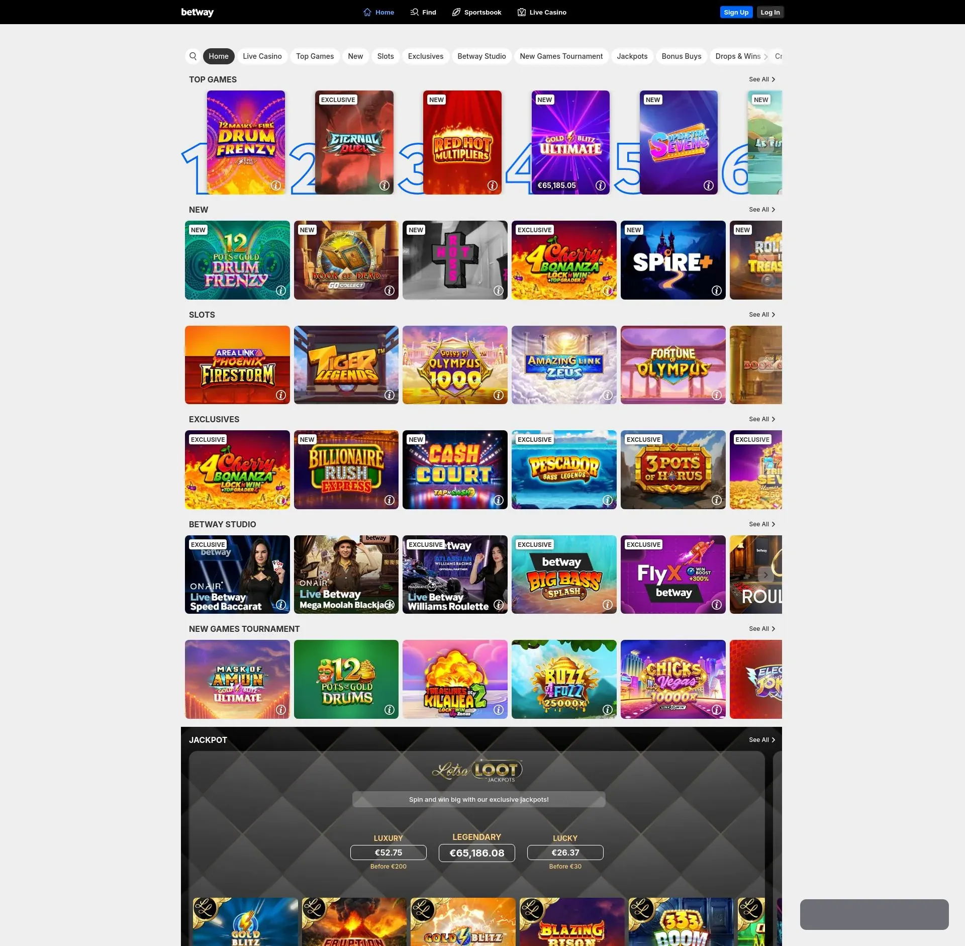 Betway Casino screenshot 1 Betway Casino screenshot 1